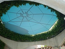 20210520 Pergola en toile octogonale sur-mesure acrylique Dickson Orchestra coloris cyan imperméable résistant UV (DSC_0832)