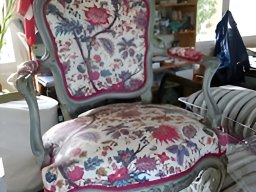 20190116 Tapisserie d'ameublement - Réfection d'un fauteuil en cabriolet tissu floral (Fauteuil_10)0)